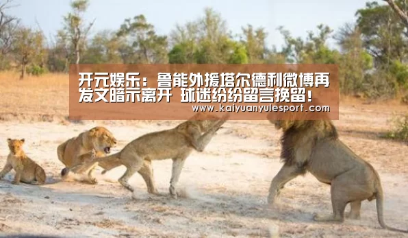 开元娱乐:鲁能外援塔尔德利微博再发文暗示离开 球迷纷纷留言挽留!(图3) 开元娱乐官网